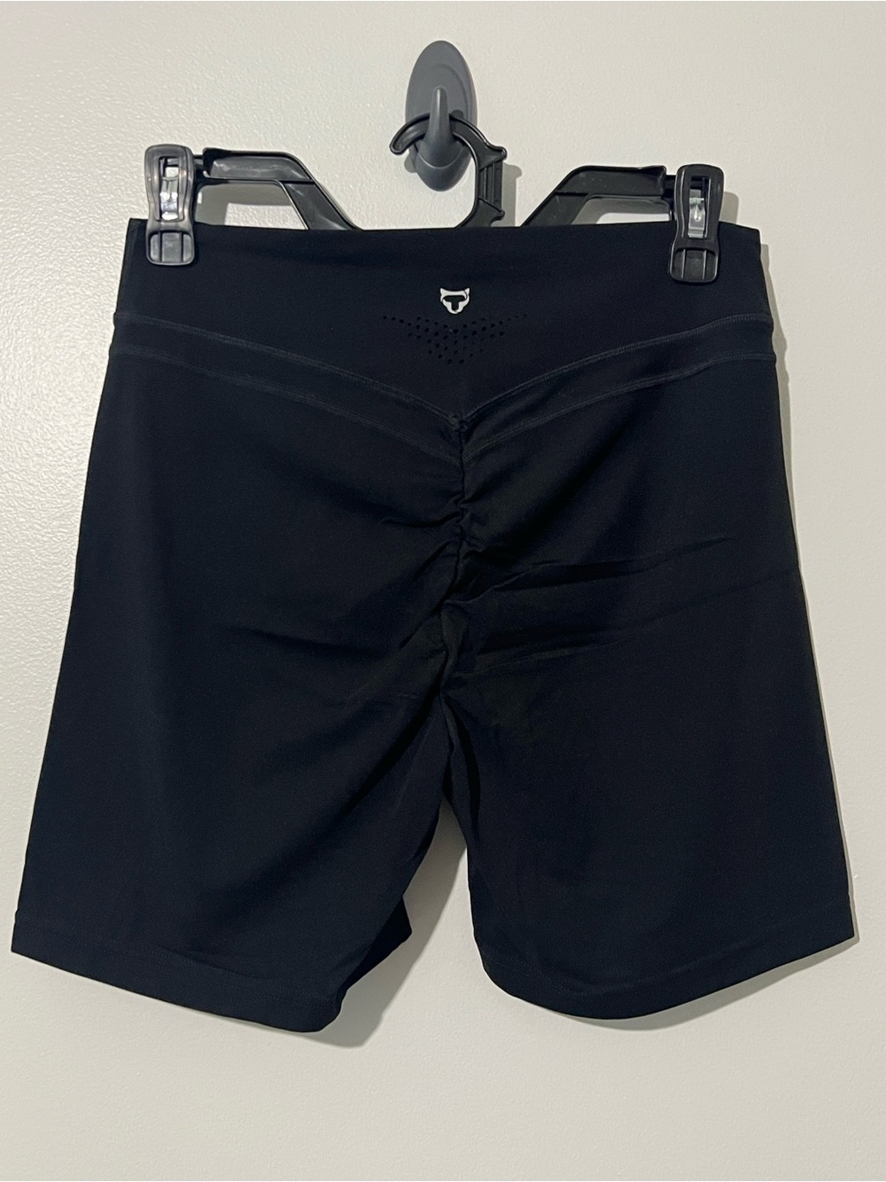 Black Scrunch Back Bike Shorts
